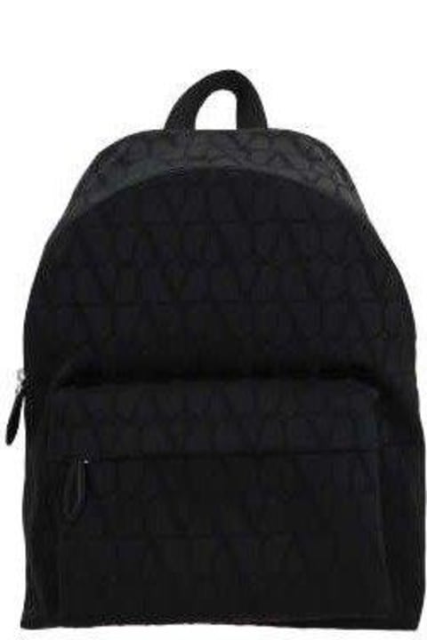 Valentino Garavani Backpacks for Men Valentino Garavani Toile Iconographe Zip-up Backpack