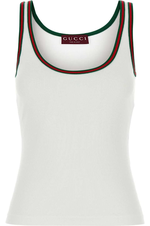 Fashion for Women Gucci White Stretch Cotton Tank Top