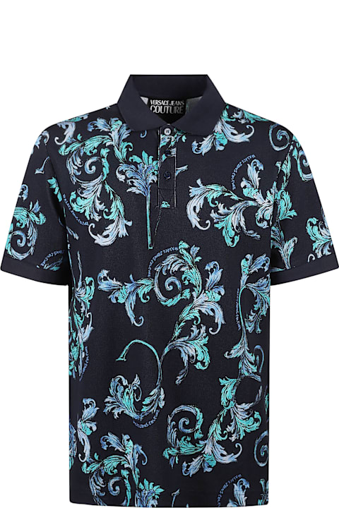 Versace Jeans Couture Shirts Sale for Men Versace Jeans Couture Printed Polo Shirt