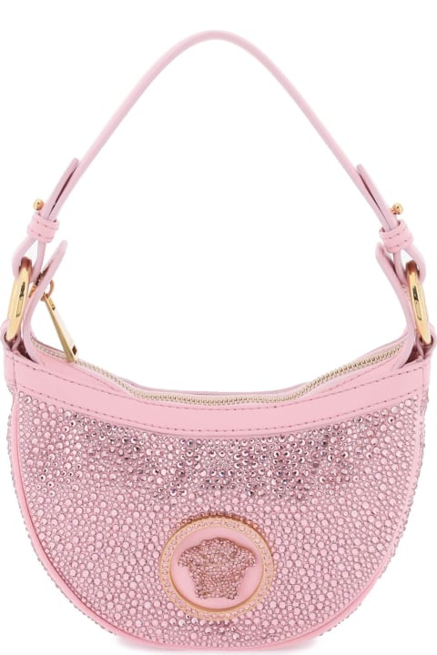 Versace for Women Versace Repeat Mini Hobo Bag With Crystals