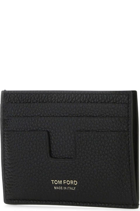 Tom Ford Wallets for Women Tom Ford Black Leather Card Holder
