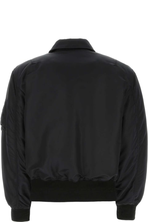 Versace Coats & Jackets for Men Versace Black Nylon Padded Jacket