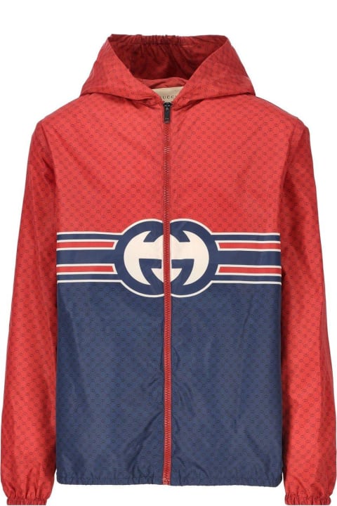 Coats & Jackets for Boys Gucci Interlocking G Printed Zip-up Jacket