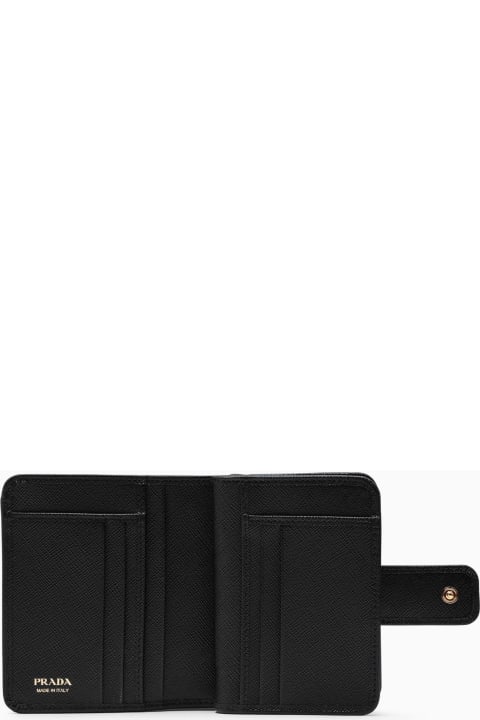 Prada Wallets for Women Prada Black Saffiano Leather Small Continental Wallet