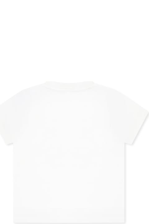 Fashion for Baby Girls Hugo Boss White T-shirt For Baby Boy With Logo