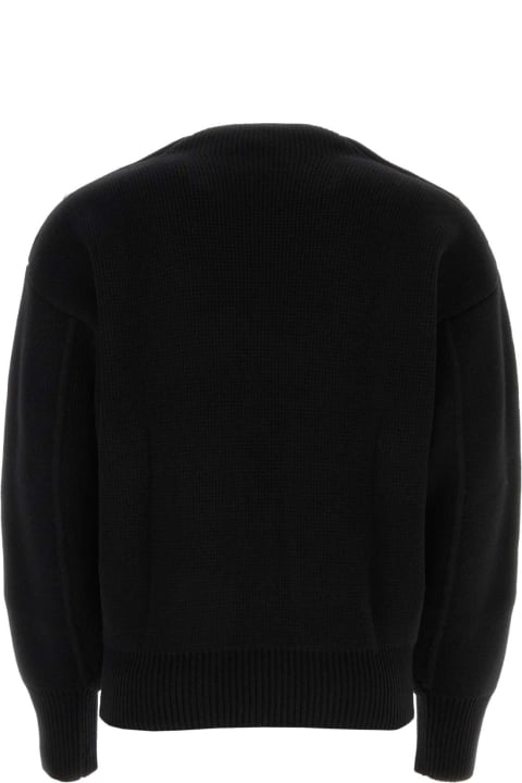Ferragamo Sweaters for Men Ferragamo Black Wool Blend Sweater