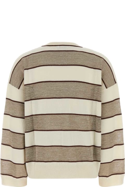 Homeware Brunello Cucinelli Embroidered Wool Blend Oversize Sweater