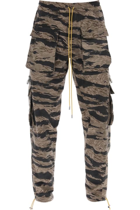 Rhude Pants for Men Rhude Cargo Pants With 'tiger Camo' Motif All-over