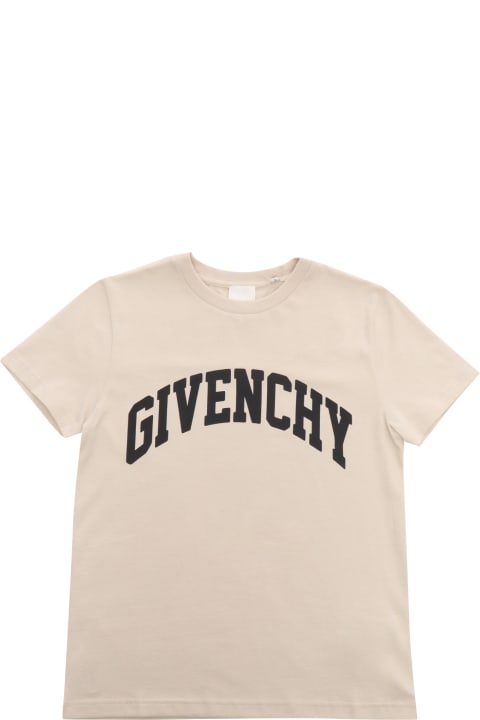 Givenchy T-Shirts & Polo Shirts for Boys Givenchy Beige T-shirt With Logo