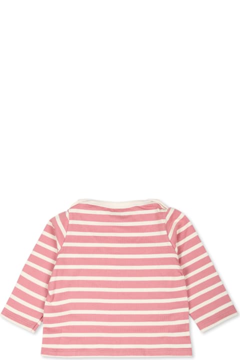 أدوات منزلية Petit Bateau Pink T-shirt For Baby Girl With Logo