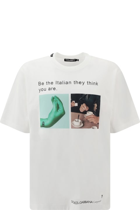 Dolce & Gabbana Topwear for Men Dolce & Gabbana T-shirt Whit Maxi Print