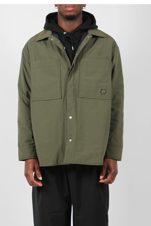Coats & Jackets for Men Maison Kitsuné Bold Fox Head Padded Shirt Jacket