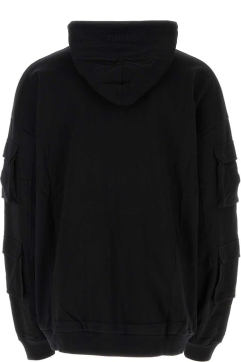 VETEMENTS Coats & Jackets for Women VETEMENTS Black Cotton Blend Sweatshirt