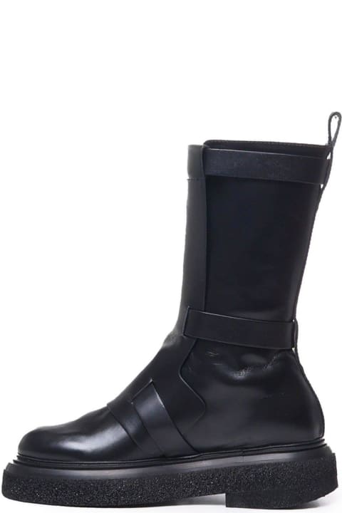 Max Mara for Women Max Mara Buckled Detailed Round Toe Boots