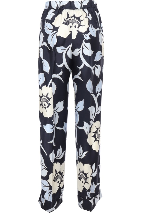 Parosh Pants & Shorts for Women Parosh Floral Print Silk Trousers