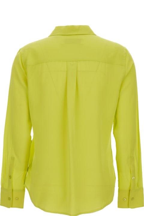 Equipment Clothing for Women Equipment Yellow Satin Slim Signature Shirt In Silk Woman