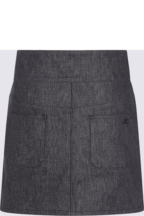 Courrèges for Women Courrèges Dark Grey Cotton Mini Skirt