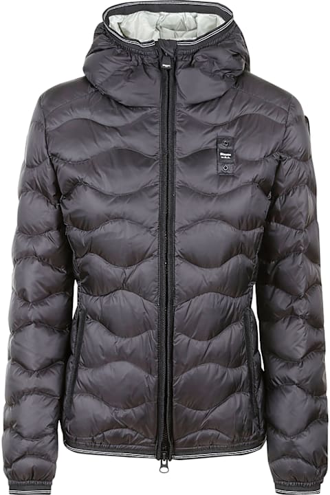 Blauer Coats & Jackets for Women Blauer Logo Patch Quilted Zipped Jacket