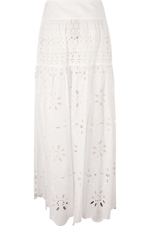 Ermanno Scervino Skirts for Women Ermanno Scervino High-waist Floral Perforated Skirt