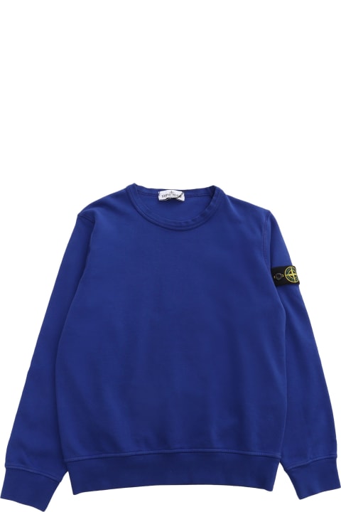 Sweaters & Sweatshirts for Boys Stone Island Junior Electric Blue Sweatshirt