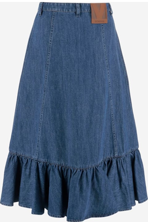 Homeware Valentino Cotton Blend Skirt With Ruffle