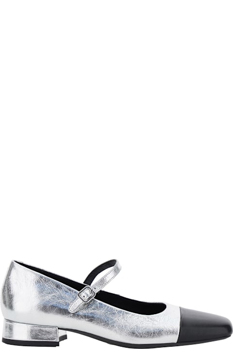 Vagabond Shoes for Women Vagabond 'debby' Silver Colored Slingback Pump With Adjustable Strap In Leather Woman