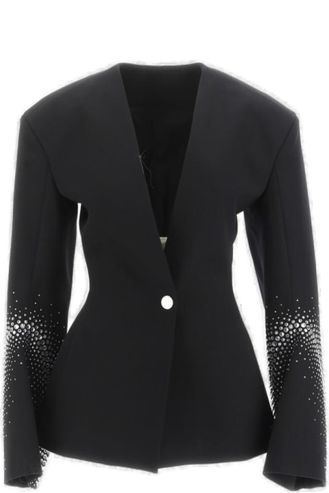 The Attico Coats & Jackets for Women The Attico Embellished V-neck Blazer