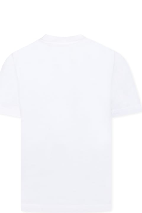 Homeware Dsquared2 White T-shirt For Boy With Black Logo
