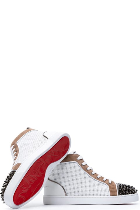 Christian Louboutin Sale for Men Christian Louboutin Leather Sneakers With Spikes