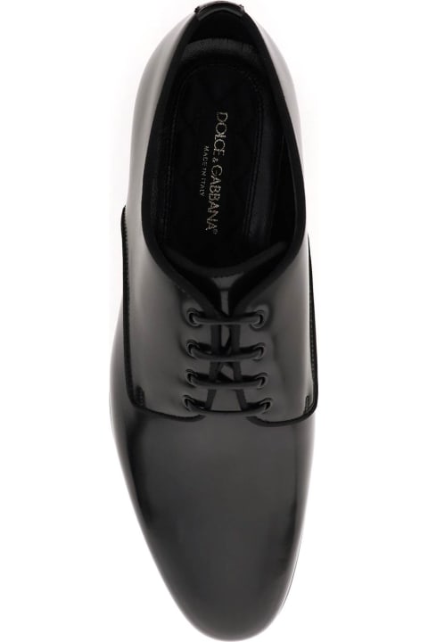 Dolce & Gabbana Loafers & Boat Shoes for Men Dolce & Gabbana Raffaello Brushed Leather Derby Shoes