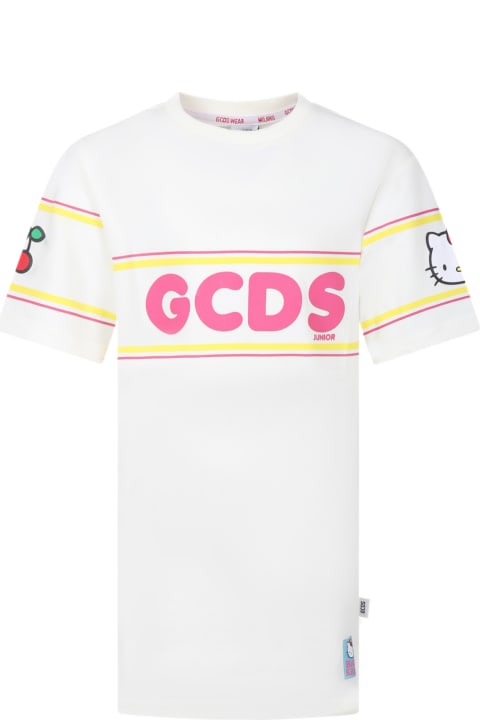GCDS Mini Dresses for Girls GCDS Mini White Dress For Girl
