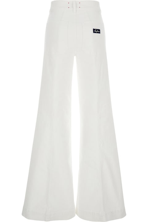 The Seafarer for Men The Seafarer 'jane' White Pants With Patch Pockets On The Front And Logo Patch On The Back In Cotton Woman