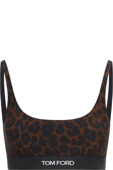 Underwear & Nightwear for Women Tom Ford Reflected Leopard Printed Modal Signature Bralette