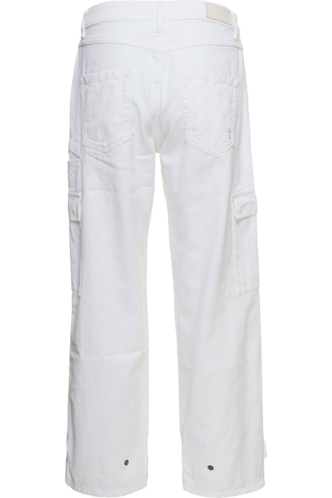 Icon Denim Clothing for Women Icon Denim 'miki' White Jeans With Patch And Welt Pockets In Cotton Denim Woman
