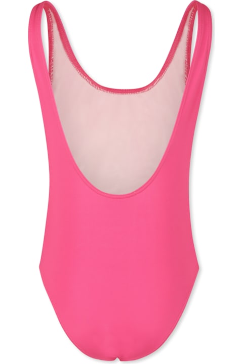 Moschino Swimwear for Girls Moschino Fuchsia Swimsuit For Girl With Teddy Bear