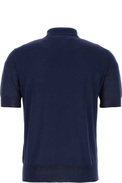 PT Torino Topwear for Men PT Torino Blue Cotton Polo Shirt