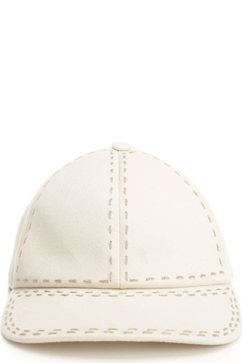 Fendi Hats for Men Fendi Selleria Topstitch Baseball Cap