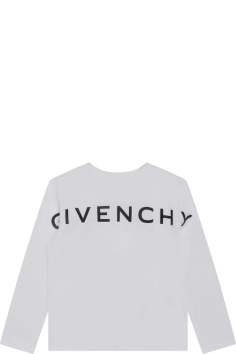 キッズ新着アイテム Givenchy Givenchy T-shirt Bianca In Jersey Di Cotone Bambino