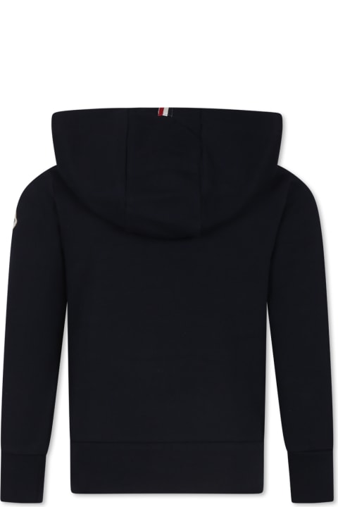 Homeware Moncler Blue Sweatshirt For Kids With Logo