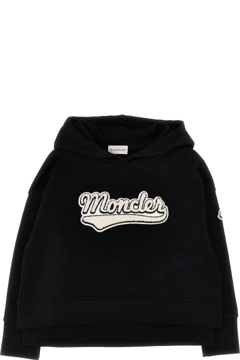 Moncler for Kids Moncler Logo Embroidered Hoodie