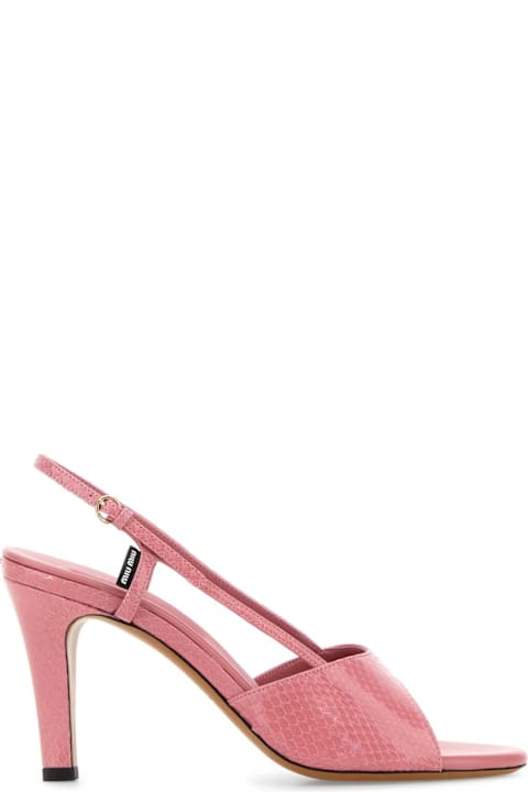 Homeware Miu Miu Pink Leather Sandals