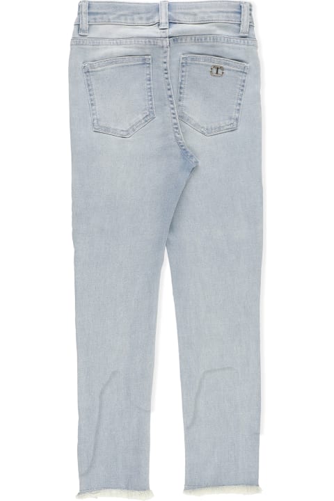 Bottoms for Girls TwinSet Cotton Jeans With Strass