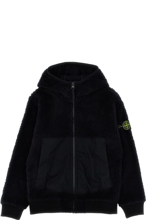 Stone Island Junior لـ Kids Stone Island Junior Logo Badge Hoodie