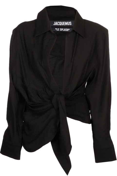 Topwear for Women Jacquemus Bahlia Tie-up Detailed Blouse