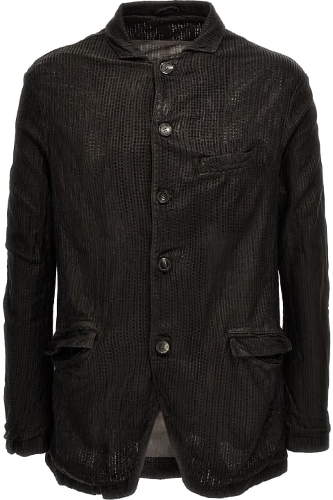 Giorgio Brato Coats & Jackets for Men Giorgio Brato Openwork Leather Blazer
