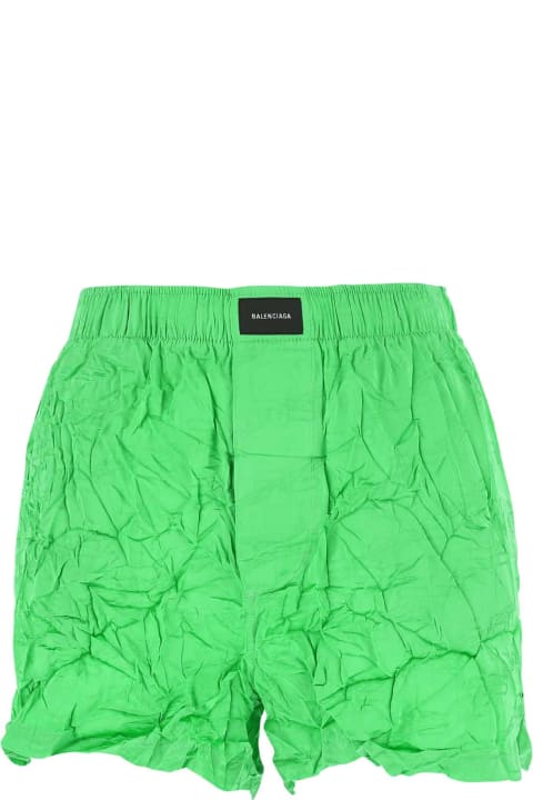 Clothing for Women Balenciaga Fluo Green Viscose Shorts