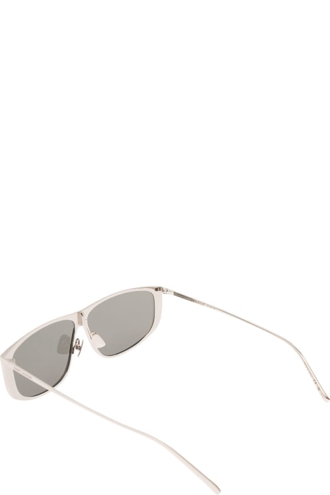 ウィメンズ Saint Laurentのアイウェア Saint Laurent Sl 605 Luna Sunglasses In Silver-tone Acetate Woman