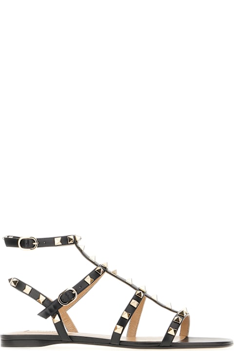 Valentino Garavani Shoes for Women Valentino Garavani Black Leather Sandals
