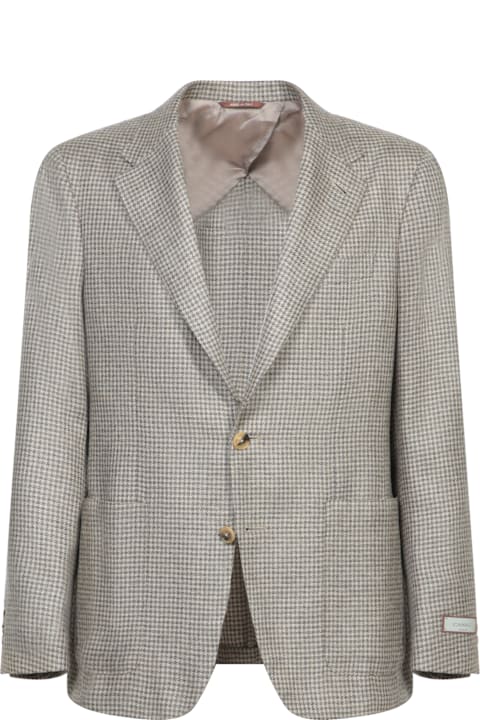 Canali for Men Canali Beige/grey Cashmere Jacket