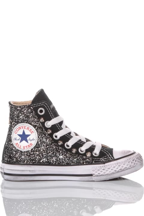 Shoes for Boys Mimanera Converse Junior Glitter Black Customized Mimanera